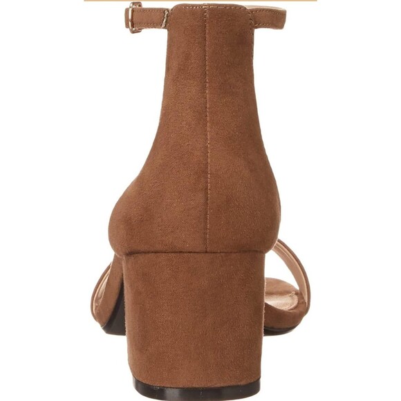 Amazon Essentials Women's Two Strap Heeled Suede Sandal Size 7.5 W New in Box - Picture 5 of 12